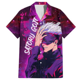Chemise hawaïenne Satoru Gojo Jujutsu Kaisen anime galaxie