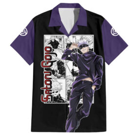 Chemise hawaïenne Satoru Gojo Jujutsu Kaisen anime mix manga