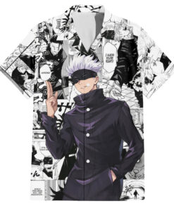Chemise hawaïenne Satoru Gojo Jujutsu Kaisen manga mix