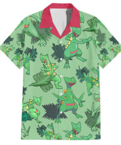 Chemise hawaïenne Sceptile motif style