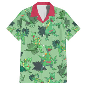 Chemise hawaïenne Sceptile motif style