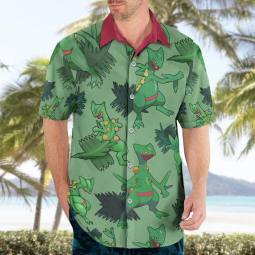 Chemise hawaïenne Sceptile motif style – Image 3