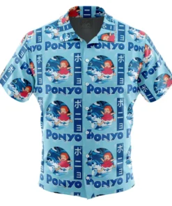 Chemise hawaïenne Créatures marines Ponyo Studio Ghibli
