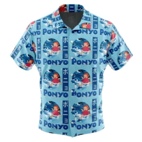 Chemise hawaïenne Créatures marines Ponyo Studio Ghibli