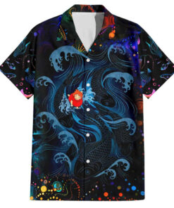 Chemise hawaïenne Créatures marines Ponyo Studio Ghibli trippy