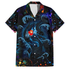 Chemise hawaïenne Créatures marines Ponyo Studio Ghibli trippy