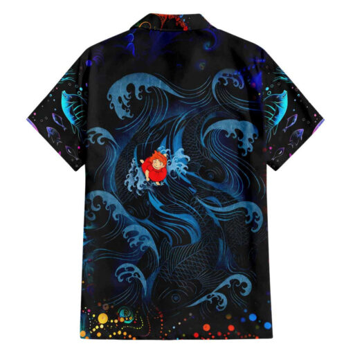 Chemise hawaïenne Créatures marines Ponyo Studio Ghibli trippy – Image 2
