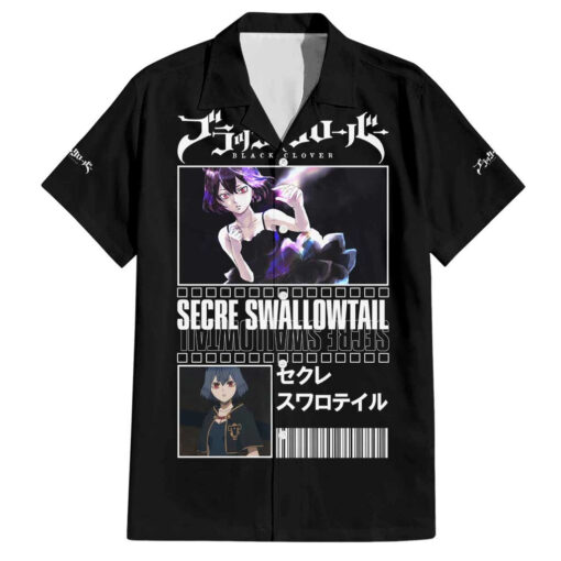 Chemise hawaïenne Secre Swallowtail Black Clover anime