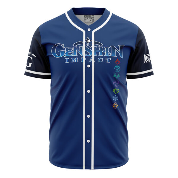Maillot de baseball Sept Éléments Genshin Impact