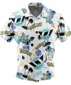 Chemise hawaïenne Escouade Carapuce V1 Lunettes Pokémon