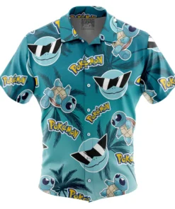 Chemise hawaïenne Escouade Carapuce V2 Lunettes Pokémon