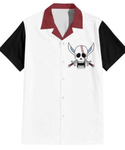 Chemise hawaïenne Shanks cheveux rouges One Piece uniforme anime