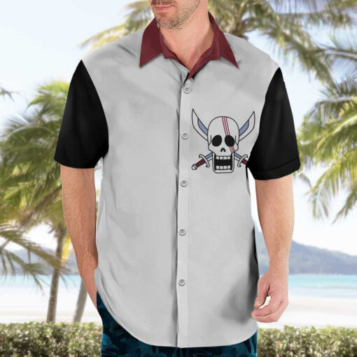 Chemise hawaïenne Shanks cheveux rouges One Piece uniforme anime – Image 3