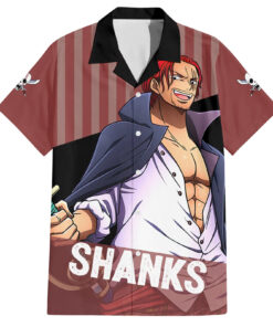 Chemise hawaïenne Shanks Yonko cheveux rouges One Piece