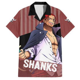 Chemise hawaïenne Shanks Yonko cheveux rouges One Piece