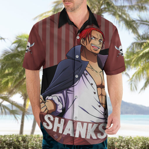 Chemise hawaïenne Shanks Yonko cheveux rouges One Piece – Image 3