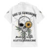 Chemise hawaïenne Elle est soleil crâne tournesol