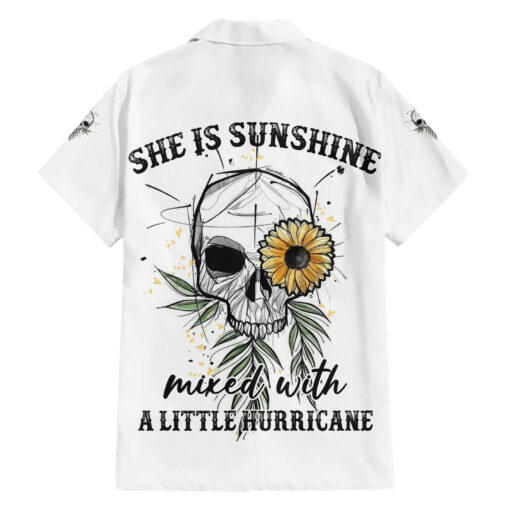 Chemise hawaïenne Elle est soleil crâne tournesol