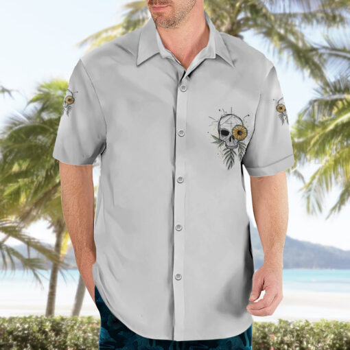 Chemise hawaïenne Elle est soleil crâne tournesol – Image 3