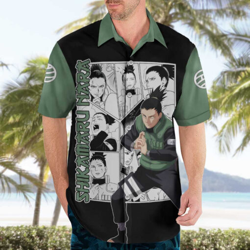 Chemise hawaïenne Shikamaru Nara Naruto anime mix manga – Image 3