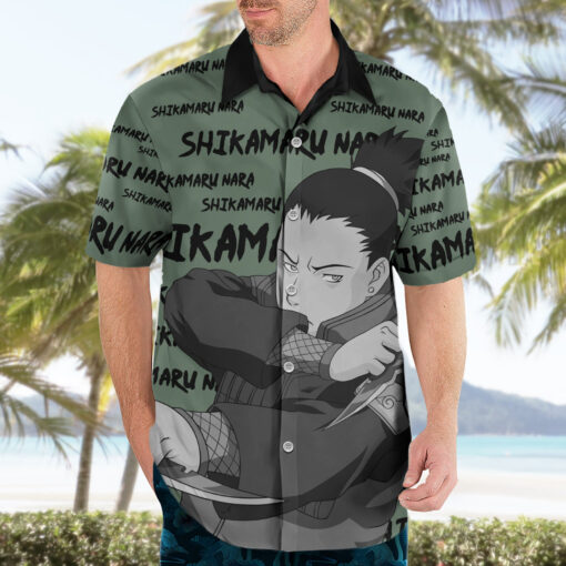 Chemise hawaïenne Shikamaru Nara style manga – Image 3
