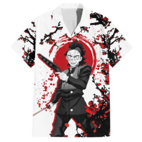 Chemise hawaïenne Sanemi Shinazugawa Demon Slayer anime Japon