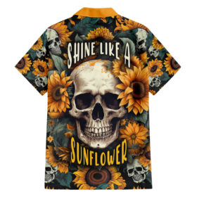 Chemise hawaïenne Brille comme un crâne tournesol