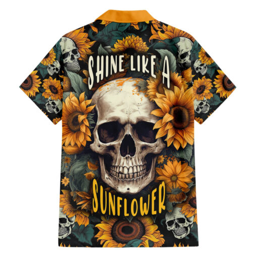 Chemise hawaïenne Brille comme un crâne tournesol