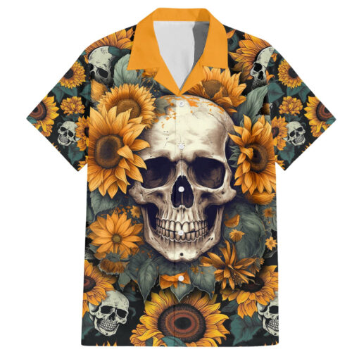 Chemise hawaïenne Brille comme un crâne tournesol – Image 2