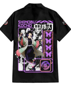 Chemise hawaïenne Shinobu Kocho Demon Slayer anime style art