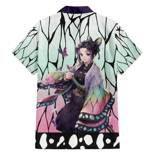 Chemise hawaïenne Shinobu Kocho Demon Slayer anime Japon – Image 2