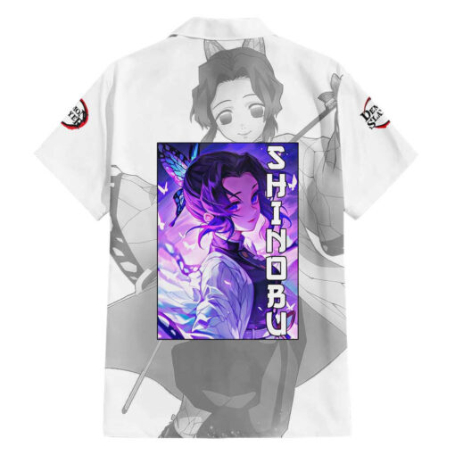 Chemise hawaïenne Shinobu Kochou Demon Slayer anime – Image 2