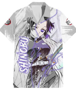 Chemise hawaïenne Shinobu Kochou Demon Slayer anime Semon