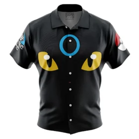Chemise hawaïenne Visage Noctali Brillant Pokémon