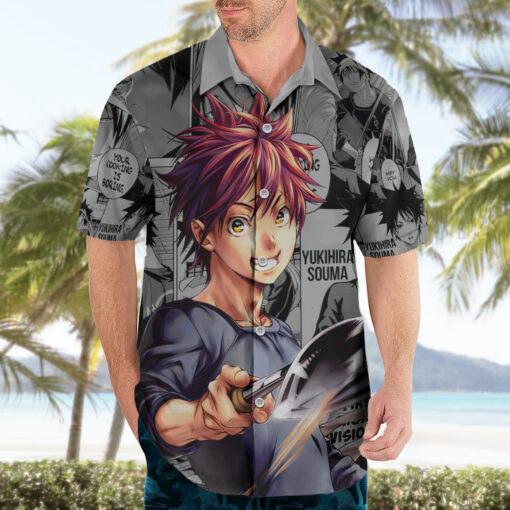 Chemise hawaïenne Shokugeki no Soma Yukihira Souma anime – Image 3