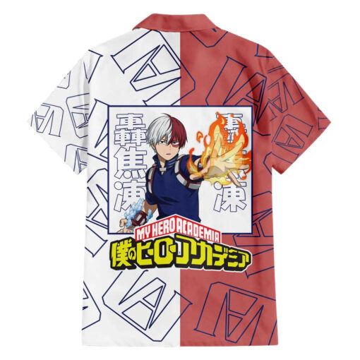 Chemise hawaïenne Shoto Todoroki emblème mix My Hero Academia anime – Image 2