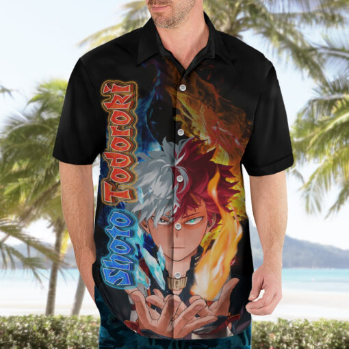 Chemise hawaïenne Shoto Todoroki My Hero Academia anime – Image 3