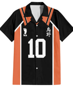 Chemise hawaïenne Shoyo Hinata numéro 10 Karasuno