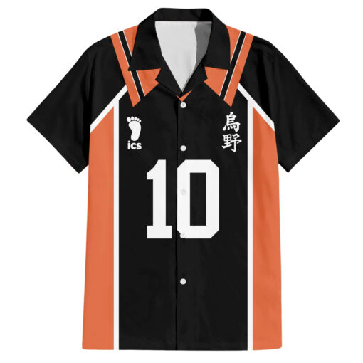 Chemise hawaïenne Shoyo Hinata numéro 10 Karasuno