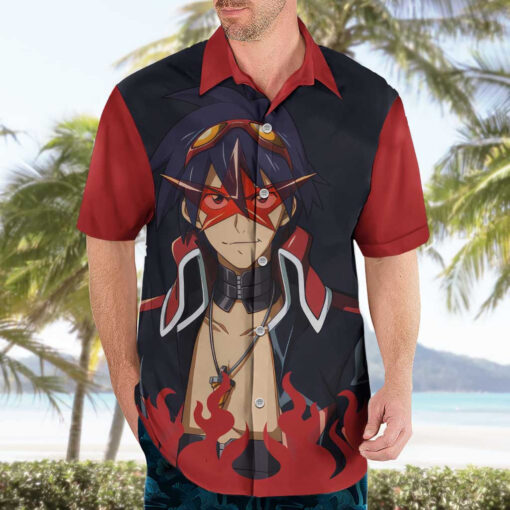 Chemise hawaïenne Simon Tengen Toppa Gurren Lagann anime – Image 3