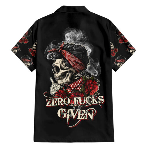 Chemise hawaïenne Skl Rose Zero Fck Given