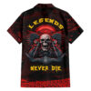 Chemise hawaïenne Crâne biker Légende jamais morte