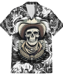 Chemise hawaïenne Crâne cowboy Hors-la-loi
