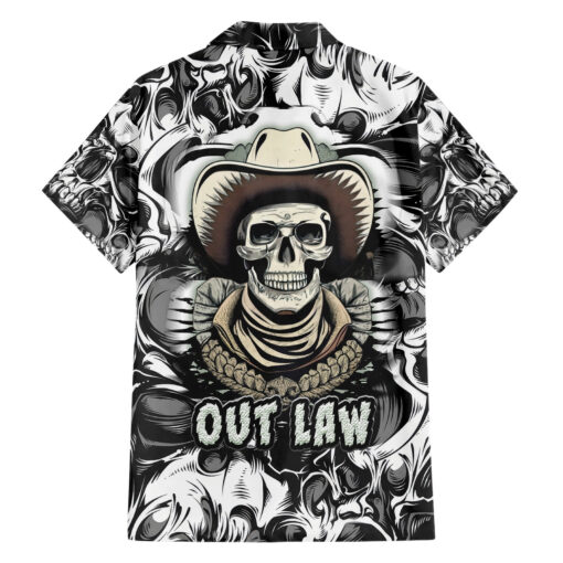 Chemise hawaïenne Crâne cowboy Hors-la-loi – Image 2