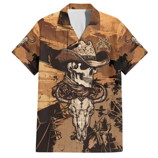 Chemise hawaïenne Crâne cowboy Lève-toi cowboy – Image 2