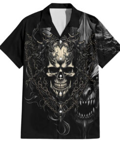 Chemise hawaïenne Crâne démon fantastique Il est temps de libérer un peu d’enfer