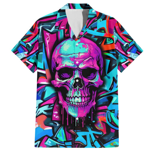 Chemise hawaïenne Crâne graffiti Tu n’es jamais trop jeune pour rêver grand