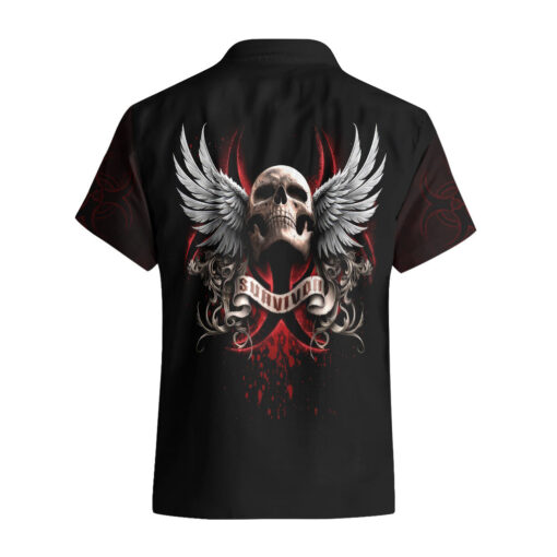 Chemise hawaïenne Crâne sanguin survivant – Image 2