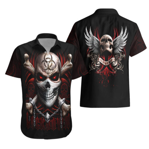 Chemise hawaïenne Crâne sanguin survivant – Image 3