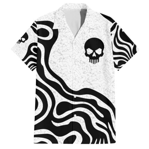 Chemise hawaïenne Crâne né pour mourir – Image 2